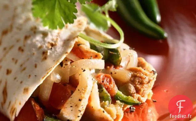 Enchiladas de poulet et de Rajas