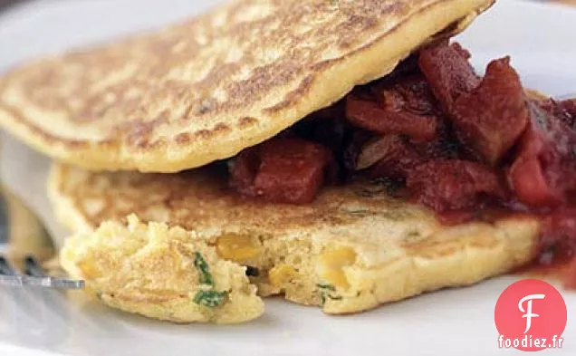 Crêpes de Maïs Doubles avec Jalapeño et Sauce Tomate Tex-Mex Épaisse
