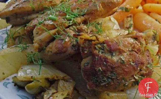 Tajine de Poulet Au Fenouil et Olives