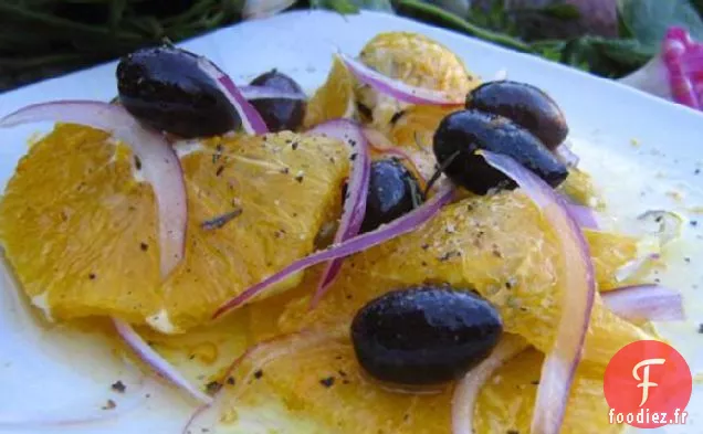 Salade d'Orange, d'Oignon Rouge et d'Olive Noire