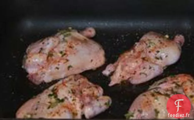 Poules De Cornouailles Avec Marinade Au Miel Et Au Citron Vert