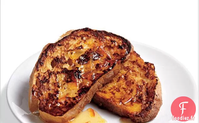 Pain perdu Ciabatta avec un filet de Marmelade