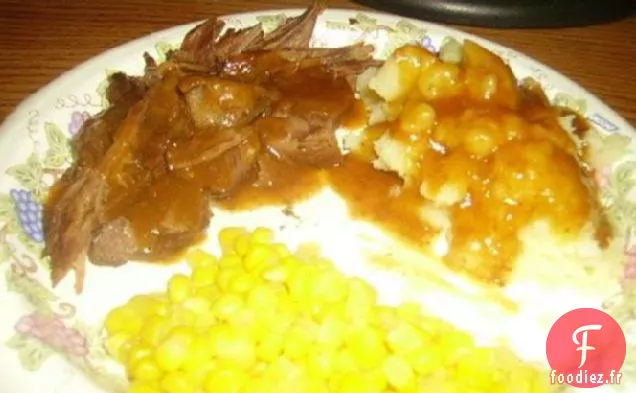 Rôti De Boeuf Avec Sauce