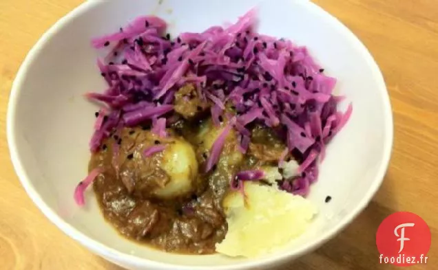 Ragoût de Boeuf Salé et Oignon Haché
