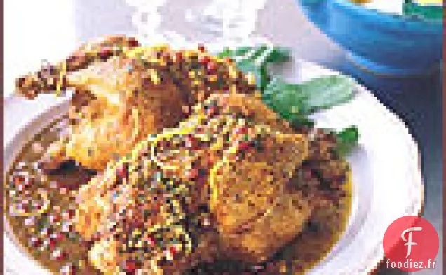 Poules de Cornouailles à la Grenade et au Citron