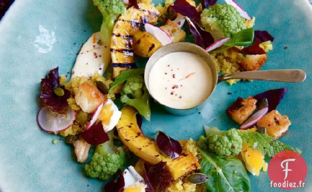 Fête De La Récolte Dans Une Assiette - Salade De Courge Musquée Et Œufs De Poule