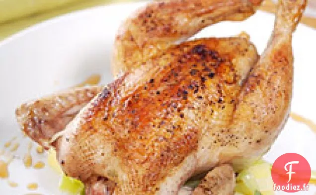 Poules De Gibier De Cornouailles Farcies Au Ragoût De Poireaux