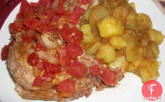 Côtelettes De Porc Étouffées Cajun