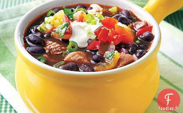 Soupe de Haricots Noirs au Porc Râpé