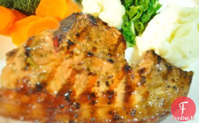 Côtelettes De Porc Grillées Marinées