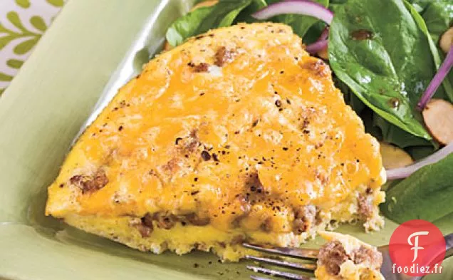 Frittata à la Saucisse et au Fromage