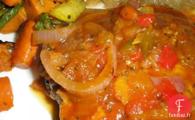Côtelettes de Porc Cuites à la Salsa - Avec une touche!