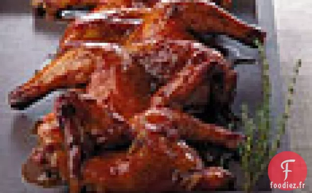 Poules de Cornouailles avec Glaçage à l'Ail Vermouth Doux