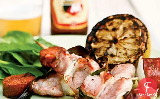 Brochettes de porc et de Chorizo