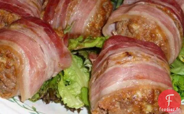Mini Pains de Viande Enveloppés de Bacon