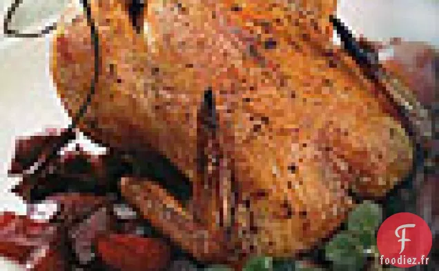 Poules de Cornouailles avec Pancetta, Baies de Genièvre et Betteraves