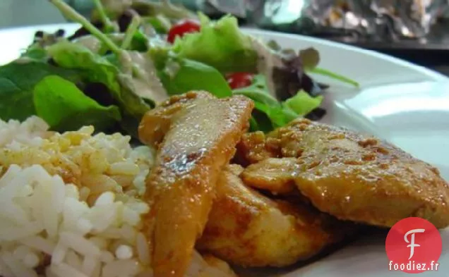 Poulet épicé en Papillote