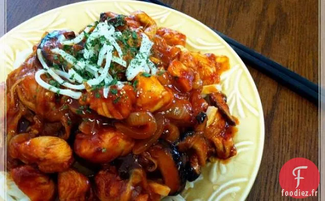 Poulet à la Pâte de Poivron Rouge Coréen