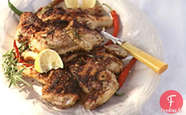 Poulets Grillés Sous Une Brique