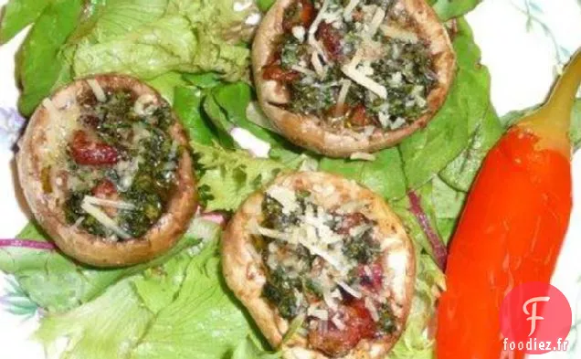 Kilpatrick aux champignons sur Crostini au Barbecue