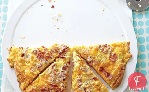 Pizza au Petit déjeuner au Bacon et aux Œufs