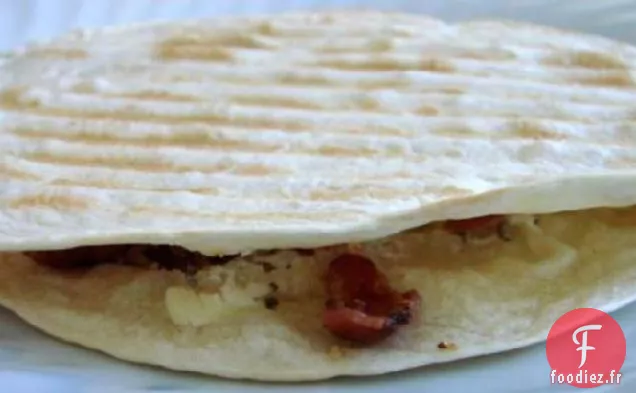 Quesadillas au Bacon et Fromage à la Crème