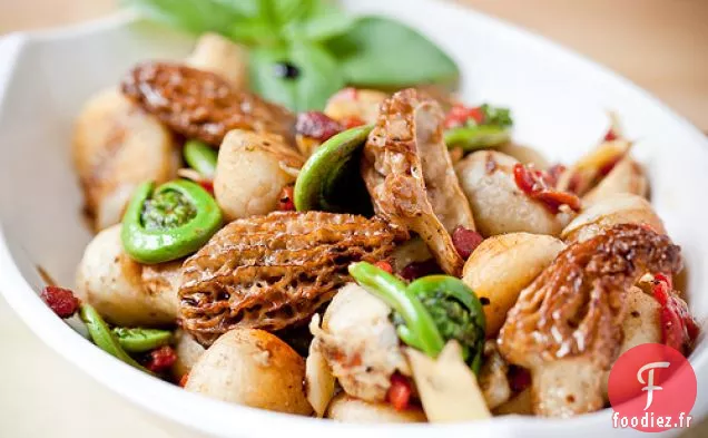 Gnocchis Poêlés Aux Morilles Et Têtes De Violon