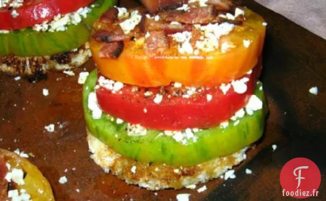 Tours De Tomates Au Fromage Bleu Et Bacon