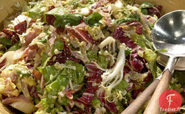 Salade tiède avec Œuf et Pancetta