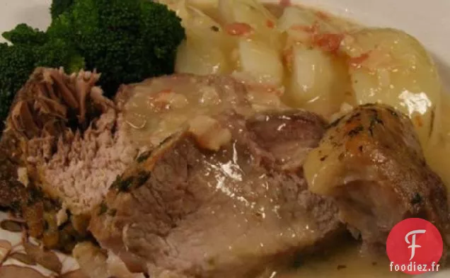 Rôti de Porc Ivre et Sauce