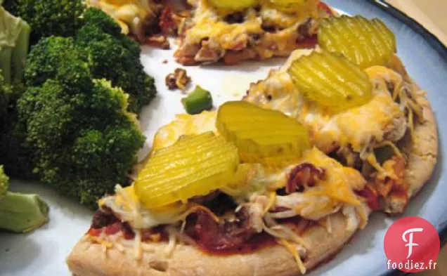 Pizza au Cheeseburger au Bacon