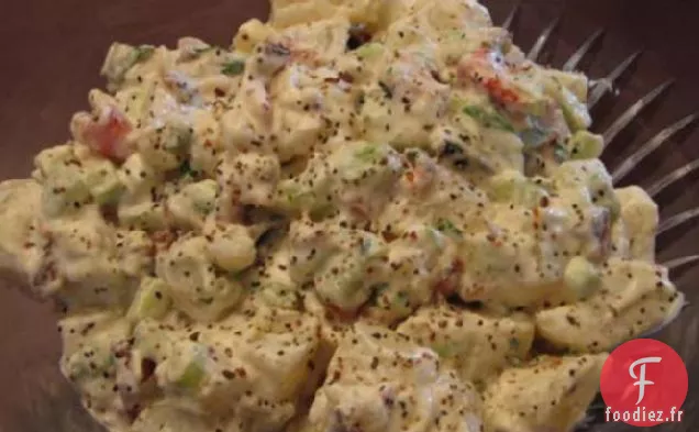 Salade de Pommes De Terre Aux Poivrons Rouges Rôtis et Bacon