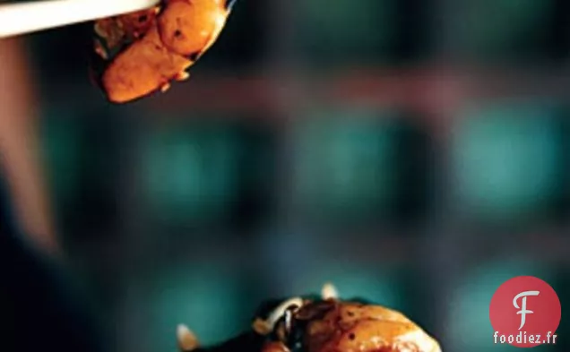 Crevettes aux Haricots Noirs avec Brocoli Chinois
