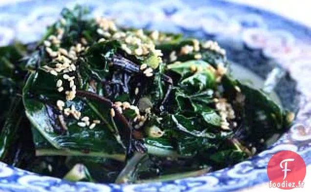 Chou Frisé Aux Algues, Sésame Et Gingembre
