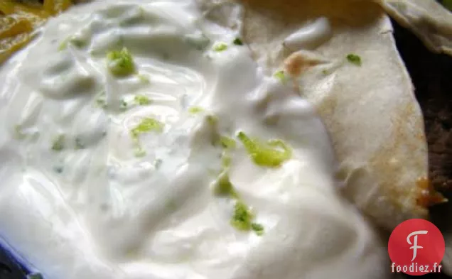 Crème au citron vert pour Chili, Tacos, Fajitas et plus encore