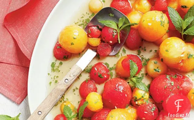 Salade de Pastèque Rouge et Jaune Émoustillée