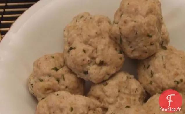 Boulettes de Poulet Thaï Cuites à la vapeur.