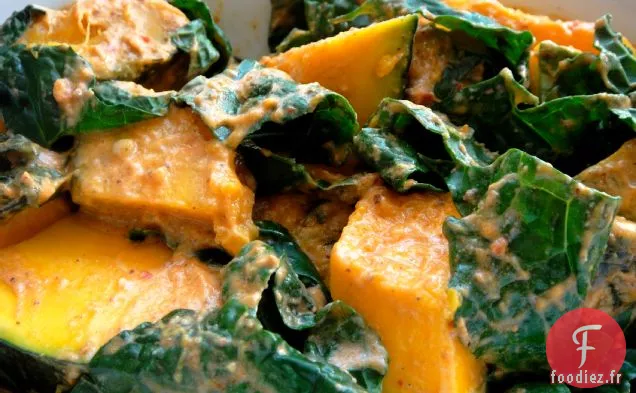 Kabocha Au Curry Et Chou Frisé