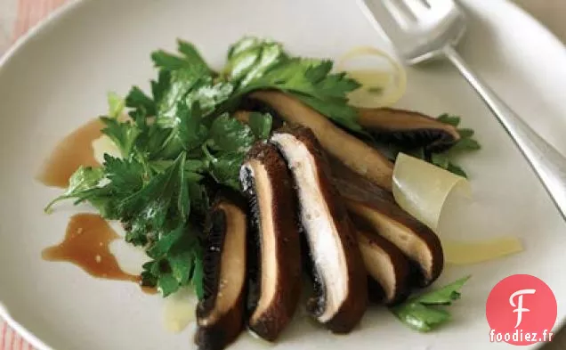 Portabelles Grillées Lentement sur Salade de Persil