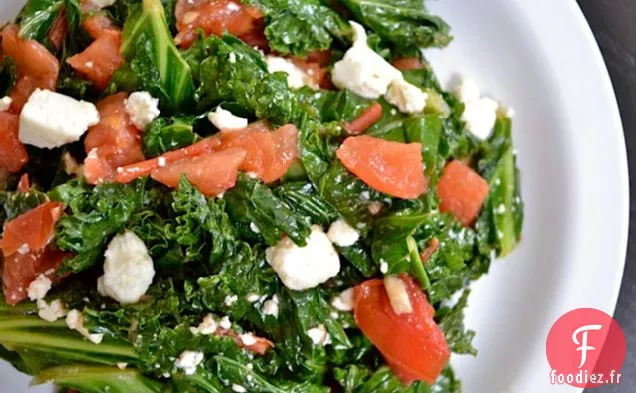 Chou Frisé Avec Tomate et Feta