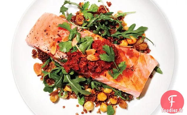 Salade de Saumon, Quinoa Rouge et Roquette