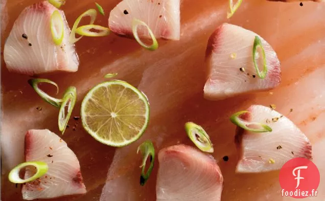 Du poisson Frais ! Sashimi de Hamachi Semi-Durci Sel et Poivre