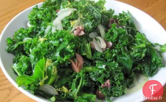 Chou Frisé D'Hiver Au Citron Et Aux Olives