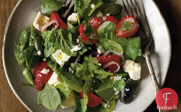 Feta Marinée aux Olives Cerignola et Fraises de la Maison de Fromage 'Di Bruno Bros.