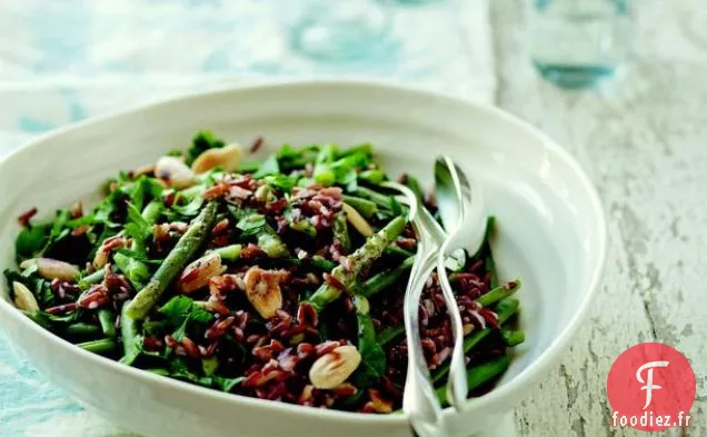 Salade de Haricots Verts, Riz Rouge et Amandes du Livre de cuisine du Marché Français