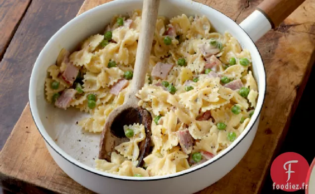 Farfalle Au Gorgonzola, Jambon Et Petits Pois