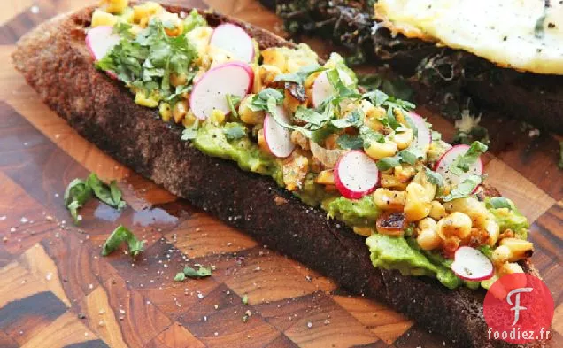 Tartine de Maïs, Avocat et Radis