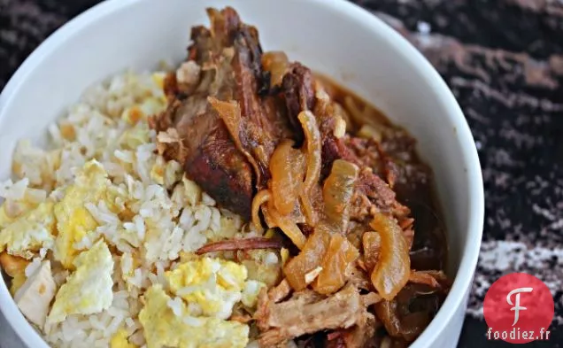 Porc Philippin À La Mijoteuse Avec Riz Frit À L'Ail
