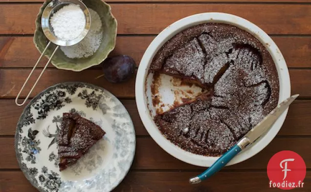 Clafoutis aux Prunes de Cardamome au Chocolat