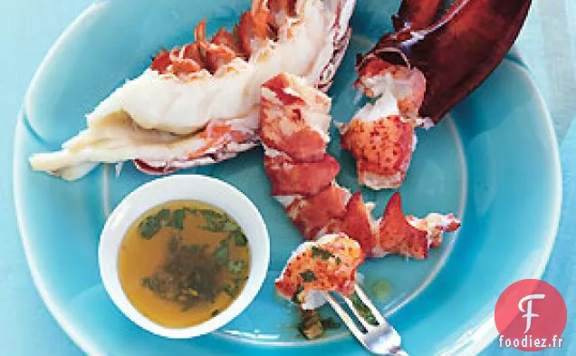 Homard Cuit à la Vapeur au Beurre de Charmoula